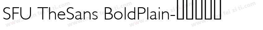 SFU TheSans BoldPlain字体转换